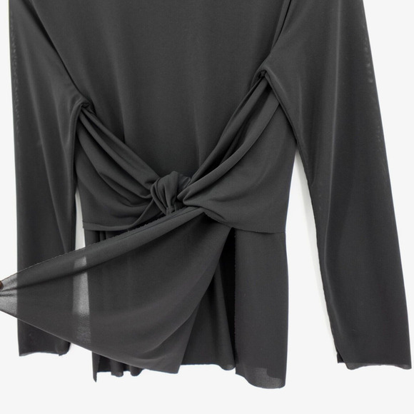 COS Top Womens 10 Black Tiered Tunic Minimalist Corporate Goth Career - Picture 8 of 16